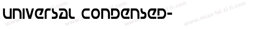 Universal Condensed字体转换